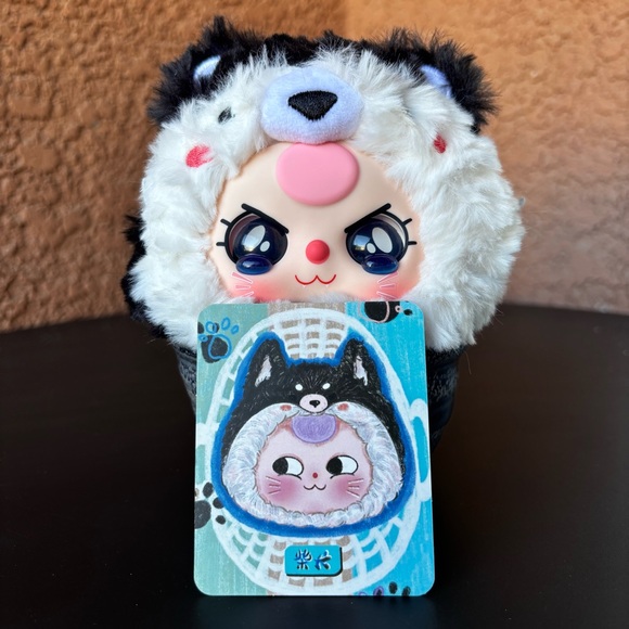 Baby Three Take Me Out Zipper Bag Plush Series CONFIRMED WOLF Special Eyes - Picture 1 of 7